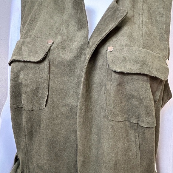 Chico's Olive faux suede Sleeveless Vest - Picture 11 of 14